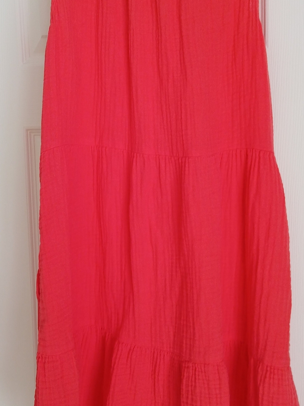 Universal Thread Women's Tiered Maxi Dress in Coral Pink